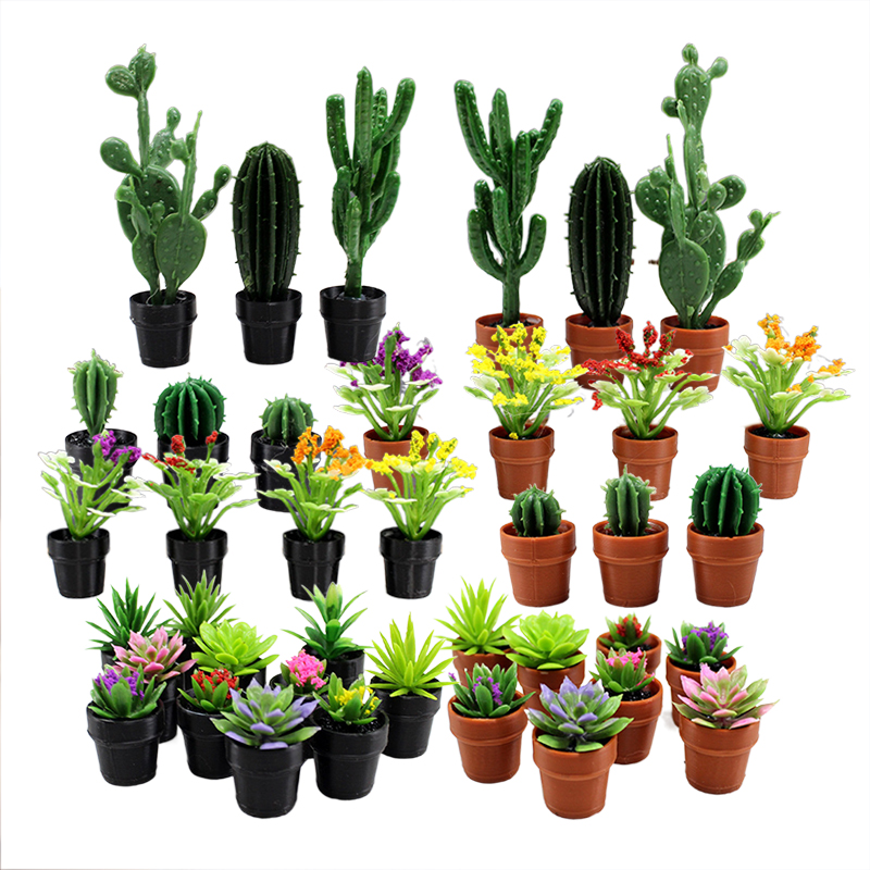 8 ชิ้น ต้นไม้กระถางพลาสติกจิ๋ว - Echeveria Succulent บทวิจารณ์และราคา